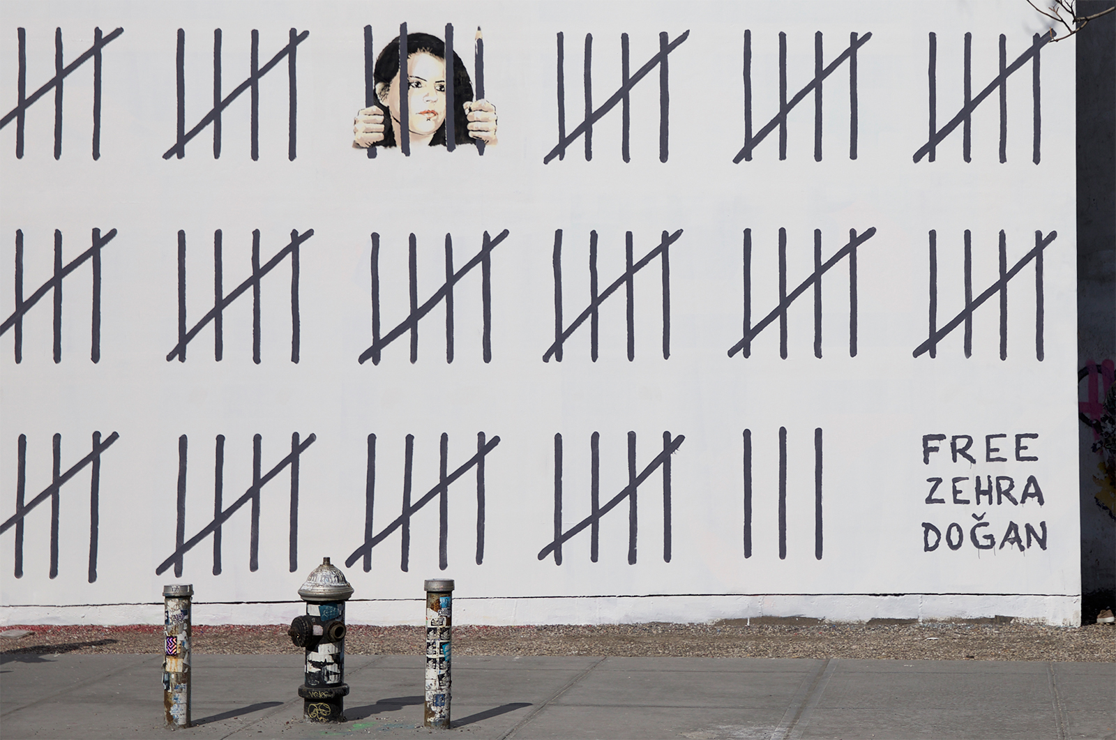 Detail of mural at Houston and Bowery, Manhattan
